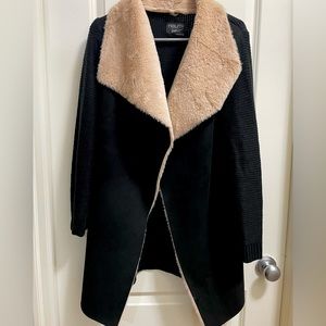 Twelfth Love Suede / Faux fur Knit Cardigan